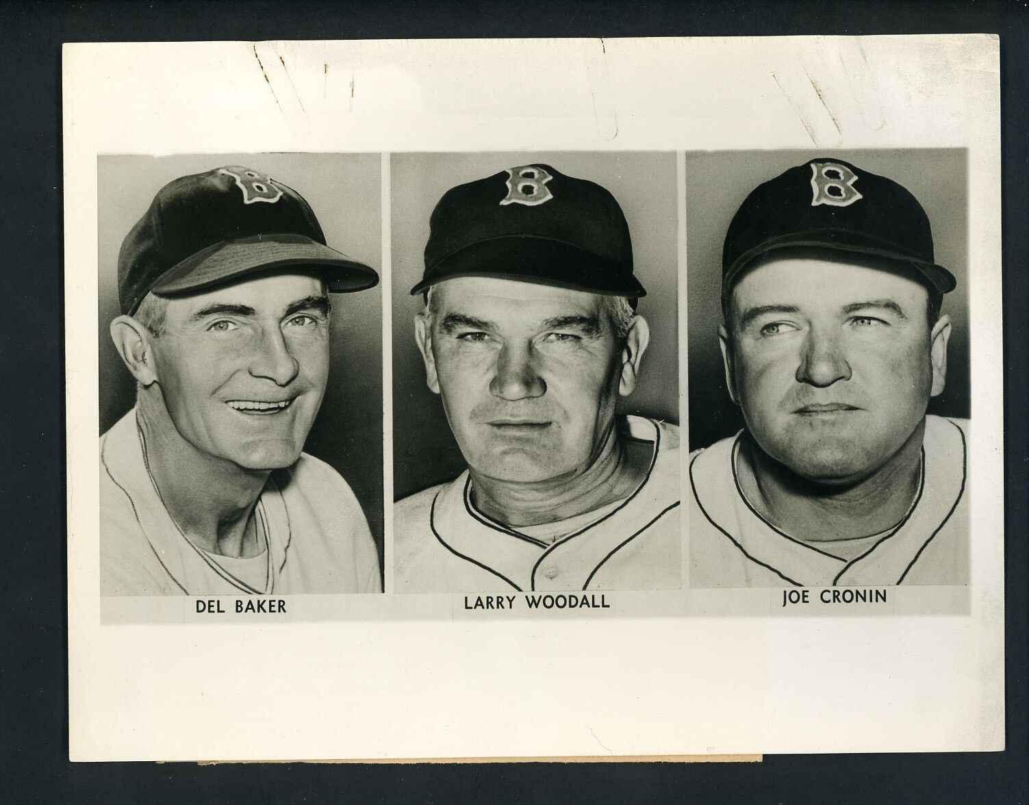 1946 World Series Type 1 Press Photo Poster painting Boston Red Sox Del Baker Woodall Joe Cronin