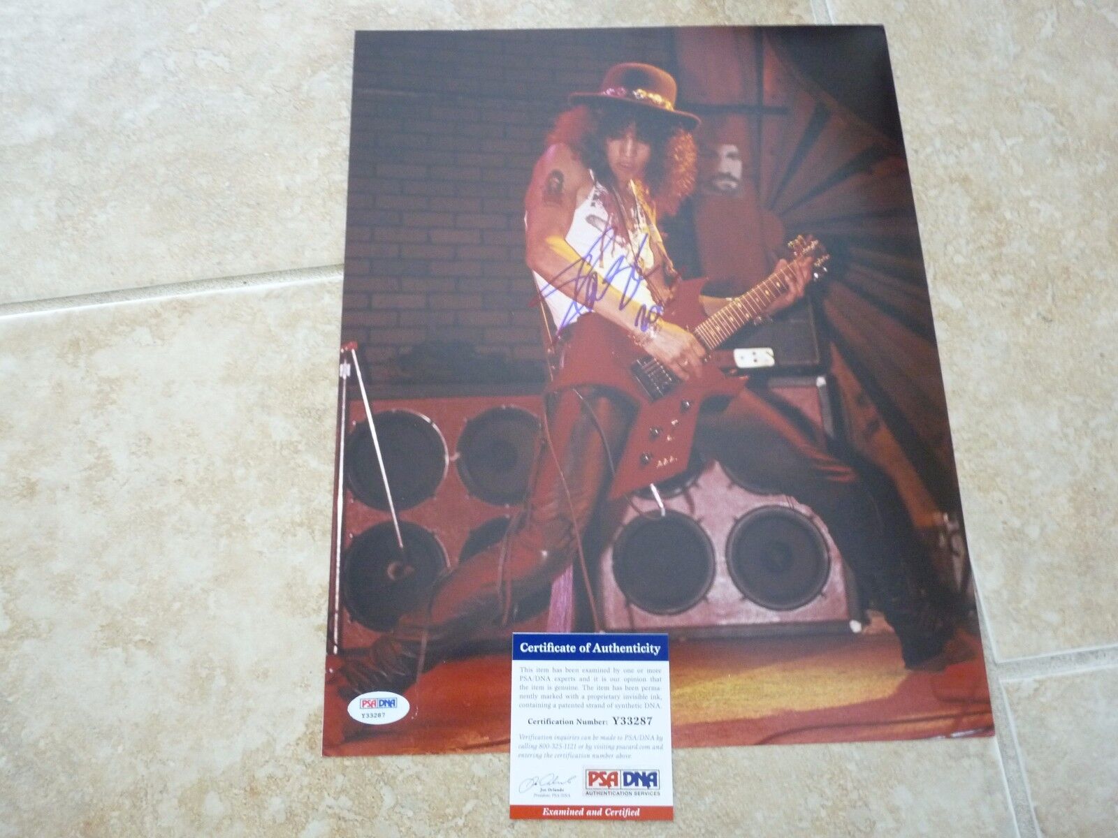 Slash Guns & Roses Signed Autographed 11x14 Photo Poster painting PSA Certified #7 F3