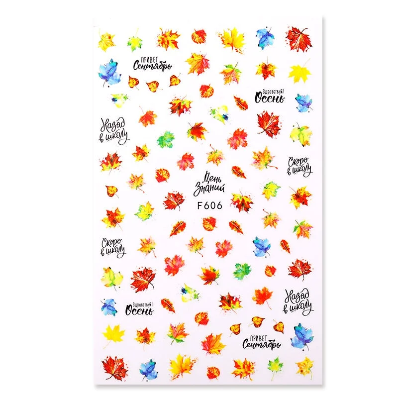 Ripple Marble Blooms Stickers For Nails Manicures Japanese Color Stitching Design Nails Art Stickers Adhesive Tape Decoration