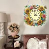 DIY Sunflower Diamond Painting Ornament with Clock Function for Decor