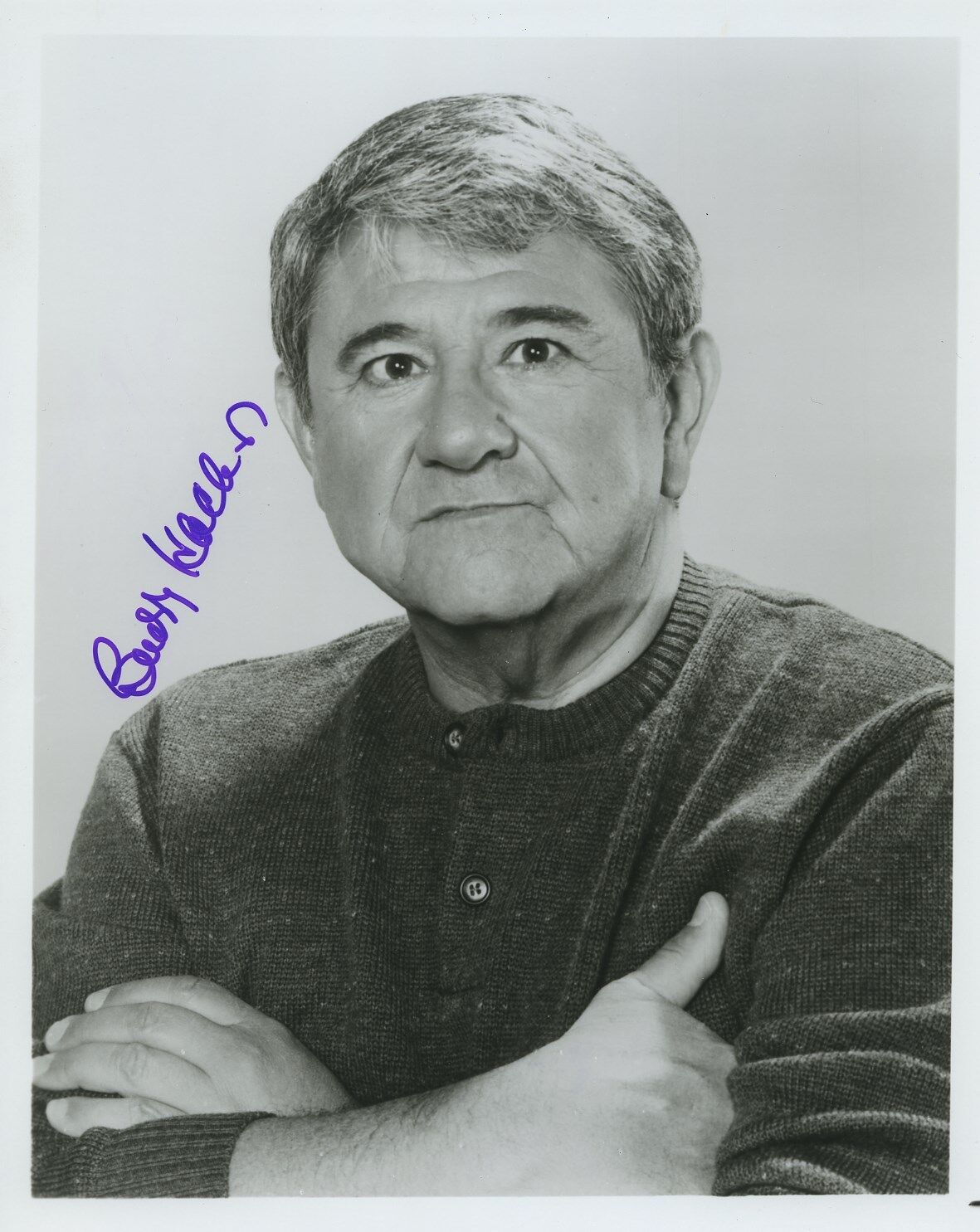 BUDDY HACKETT SIGNED AUTOGRAPHED BW Photo Poster painting COMEDY LEGEND MAD MAD MAD WORLD STAR