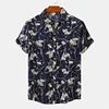 Gioiacombo&trade; Camicia da uomo a maniche corte a fiori