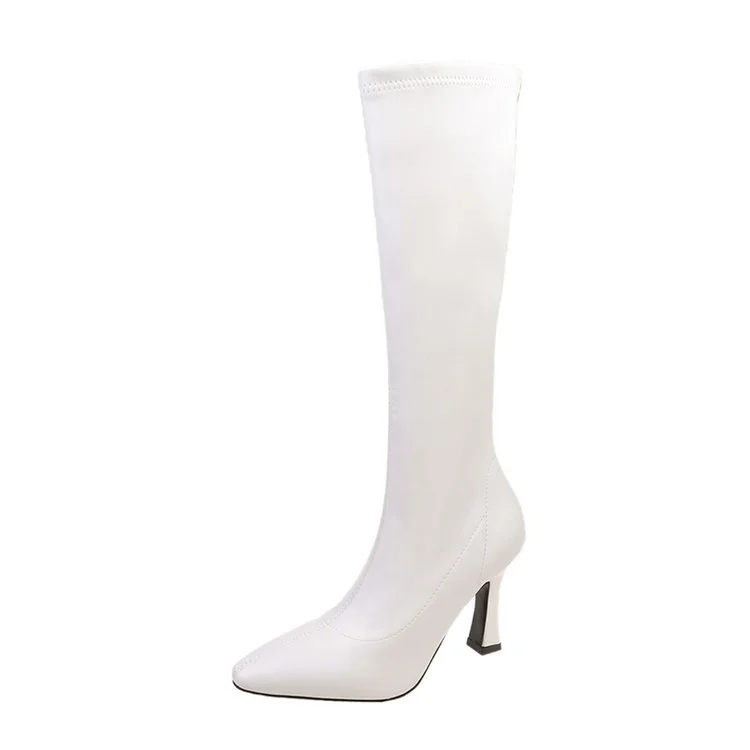 Churchf Churchf Tall Tube Thin Boots Elastic Thin Heel But Small Knee High Heel Boots Women Long Boots Boots