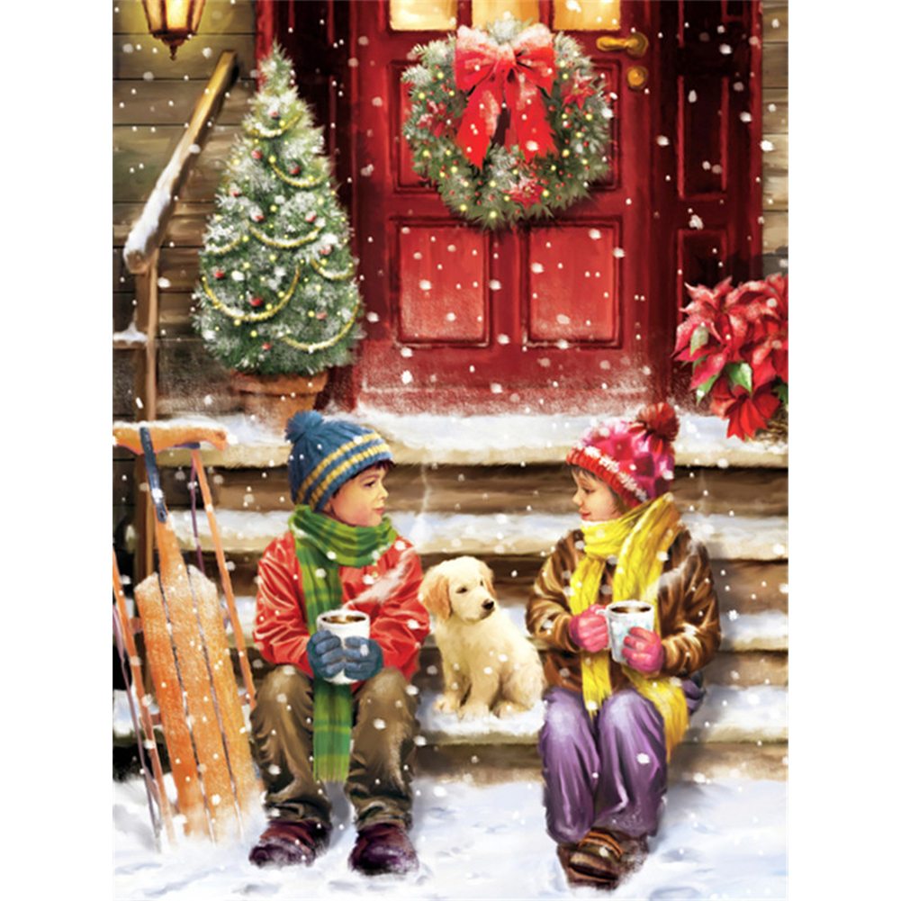 

Children Christmas - Round Drill Diamond Painting - 30*40CM, 501 Original