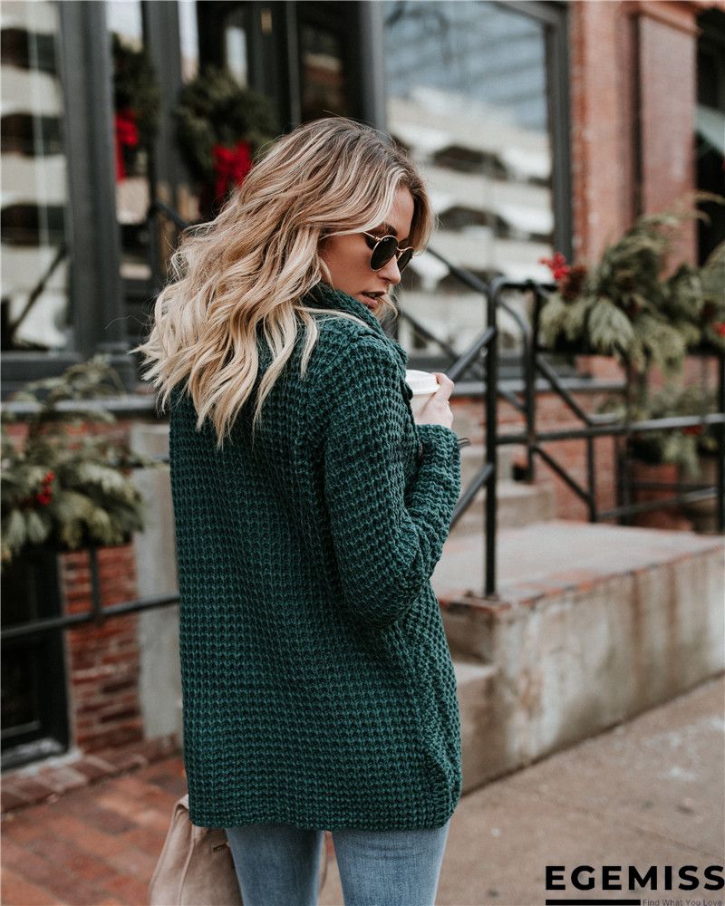 Casual Plus Size Button Wrap Vest Sweater Tunic | EGEMISS