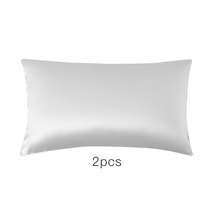 Silver Single Side Mulberry Silk Pillowcase 2pcs-Chouchouhome