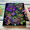 50 Seiten A5 lila Blumen - 5D DIY Basteln Notizbuch