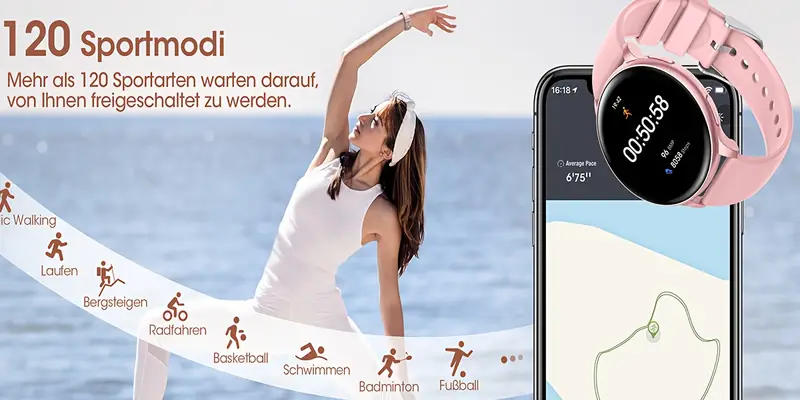 smartwatch with wireless call dial female functions sleep 19 sports music player pedometer perfect birthday gift for men women christmas halloween smartwatches for ios Product details 6