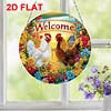 Diamond Painting Double-Sided Farm Chicken Diamond Art Pendant