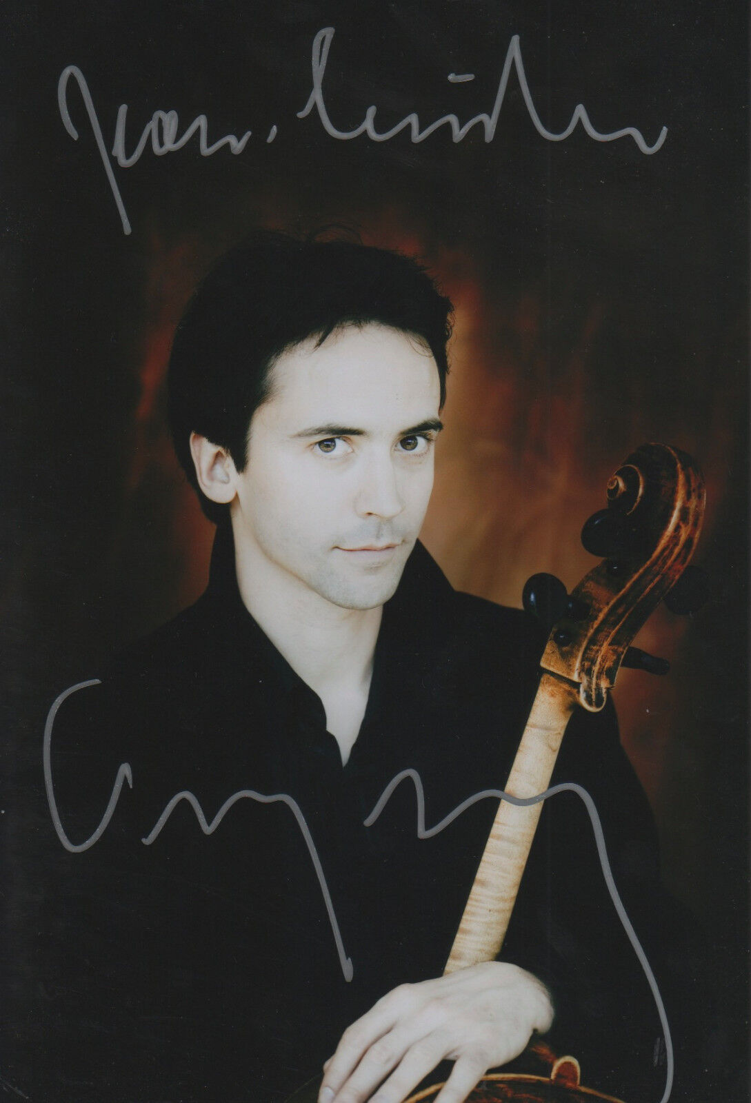 Jean-Guihen Queyras Cellist signed 8x12 inch Photo Poster painting autograph