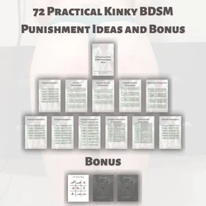 pornhint Pornhint 72 Kinky BDSM Punishment Idea Cards for Little, Submissive, Slave, Cum slut, Fucktoy for Daddy Dom, Master, Mistress, Femdom, Dominatrix