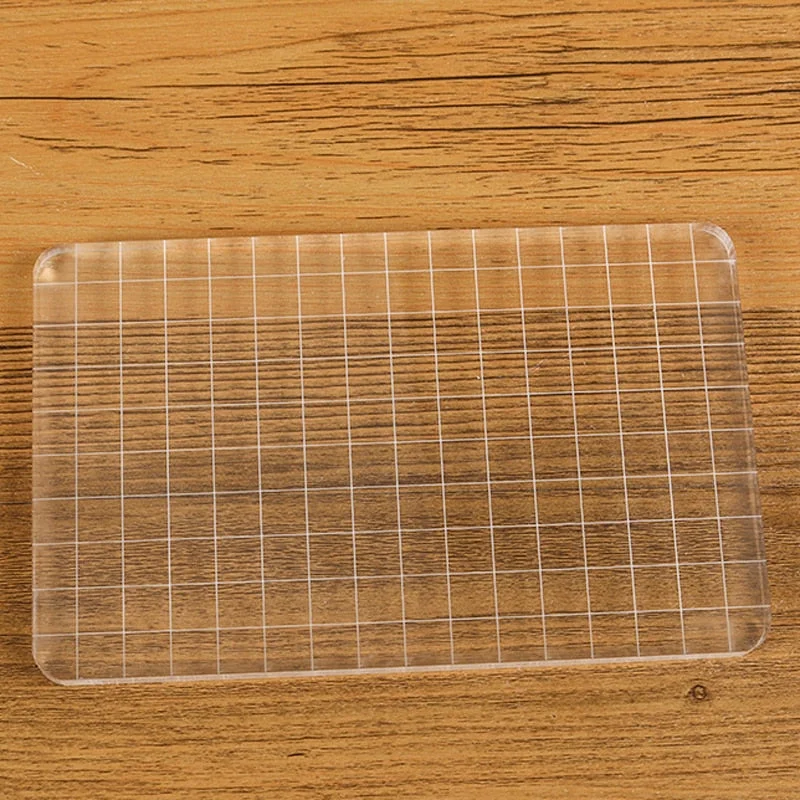 Transparency Acrylic Block for DIY Transparent Seal Stamp Block for DIY Scrapbooking Clear Photo Album Decorative Tool