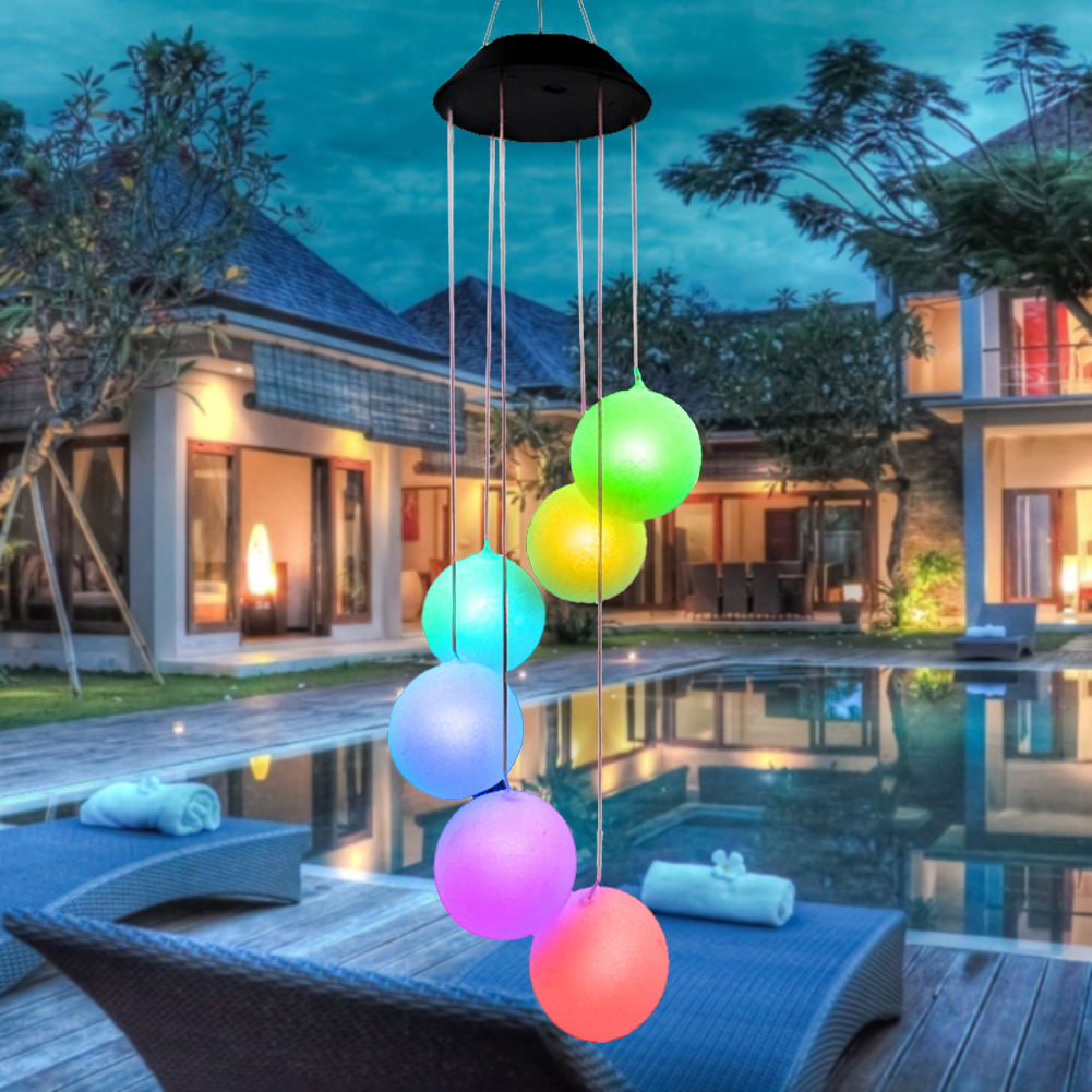 

Solar LED Color-Change-Wine Chimes Light, 501 Original