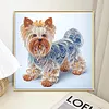 5D bricolage partiel forme sp&eacute;ciale foret diamant peinture kit d&eacute;cor chien30x30cm