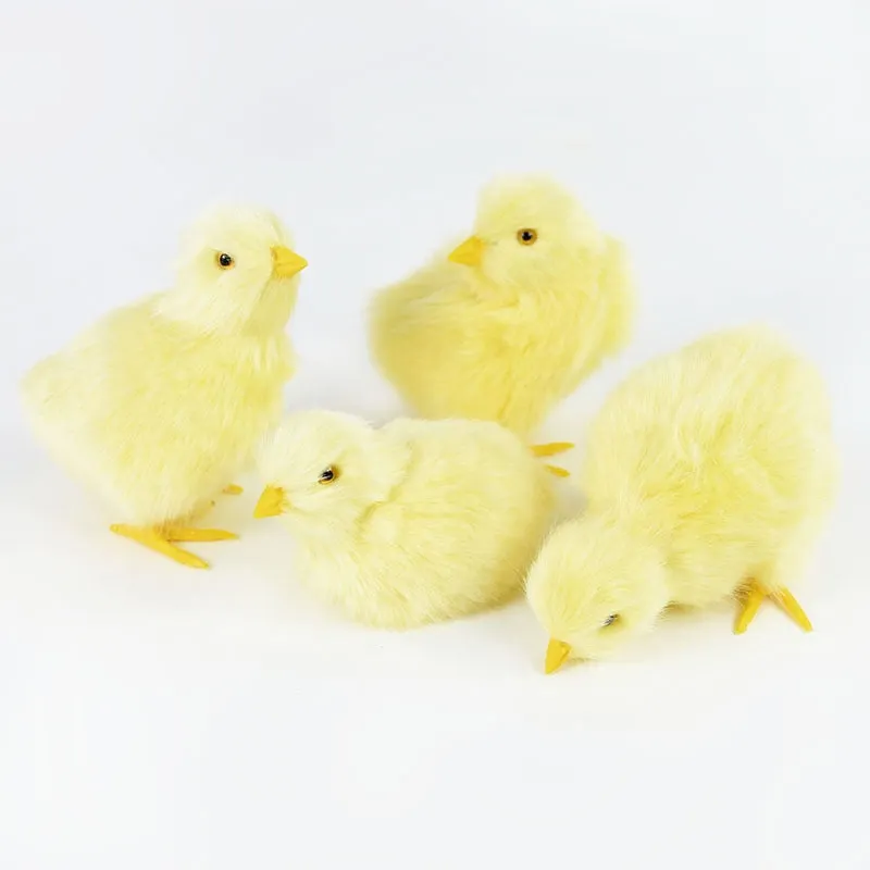 Realistic Cute Easter Chick Toy Simulation Plush Chick Happy Easter Party DIY Decoration Home Garden Ornament Easter Kids Gift