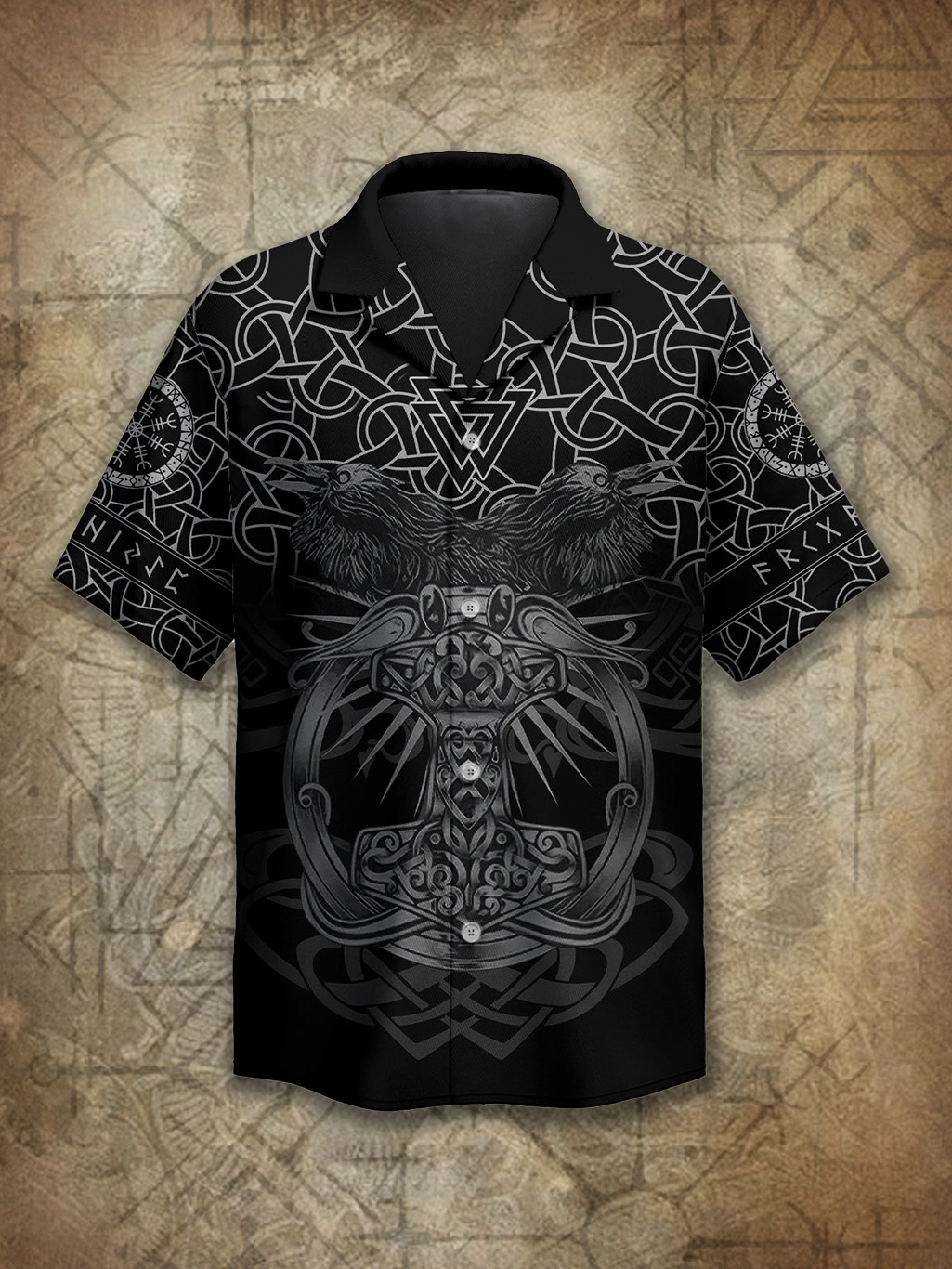 Viking Raven Knot Norse Legends Spirit Power Heritage Hawaiian Shirt / Rvogue / Rvogue