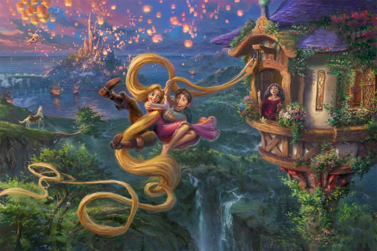 Disney Cartoon Princess Rapunzel Snow White Alice Mickey - Full Round Drill Diamond Painting - 50*40CM(Canvas)