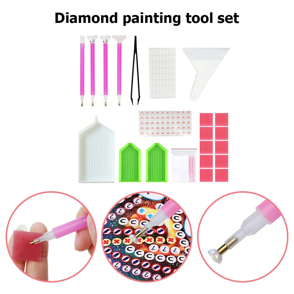 Diamond Painting Tools Set Tweezer Drill Pen Rhinestone Picture Tools Kit