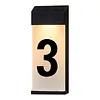 Solar Lighted House Numbers Luminous Outside Address Sign Smart Sensor Automatic LED Illumination Lamp Auto On/Off Villa Courtyard Number Plate Light Outdoor Doorplate Number Indicator