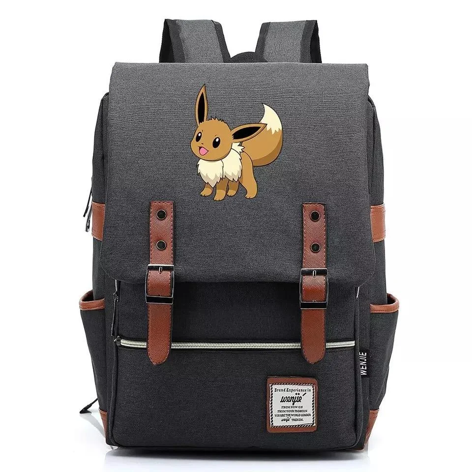 Buzzdaisy Pokemon Eevee Canvas Travel Backpack School Notebook Bag