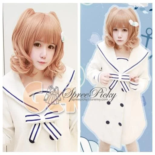 Pastel Cute Cat Ears Girly Curly Short Wig 2 colors SP130159