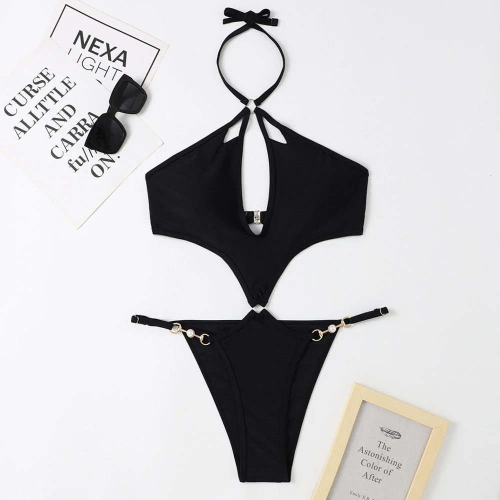 Uforever21 Brand Swimwear Women Swimsuit Sexy One Piece Micro Black Bikinis Set Swimming Beach Suit