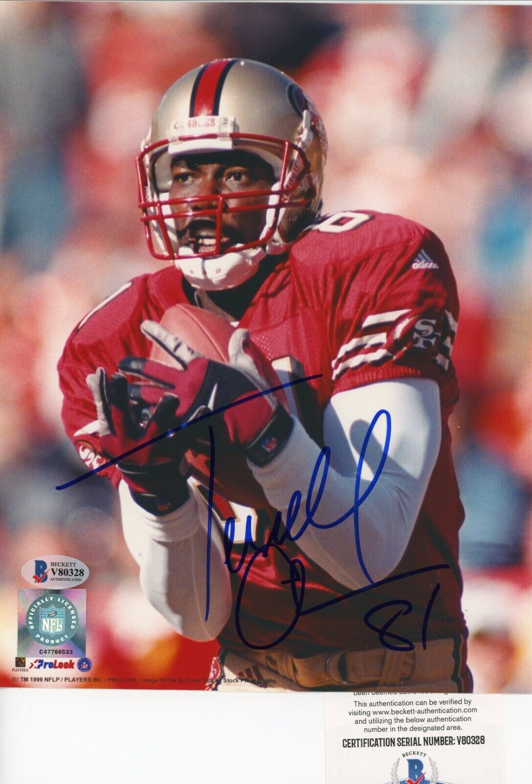 Terrell Owens HOF 49ers Cowboys Eagles Signed Autographed 8x10 Photo Poster painting Beckett BAS