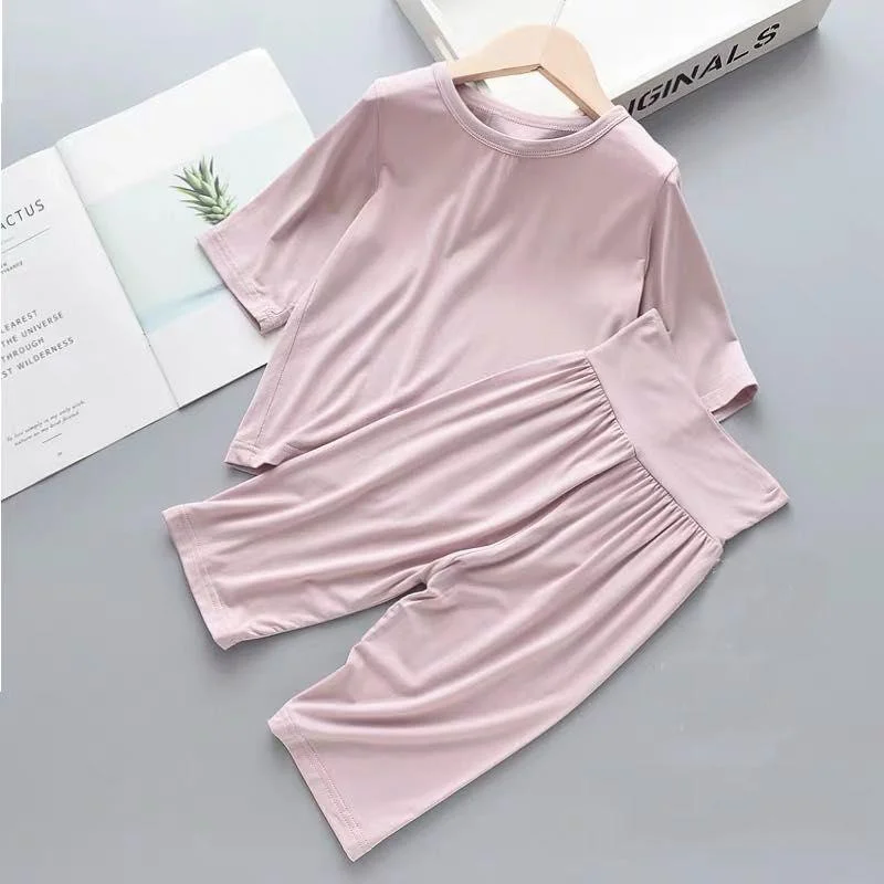 Spring Summer Baby Girls Clothes Pajamas Sets Boy Pyjamas Kids Homewear Modal Nightwear Children's Indoor Clothing Pijamas Suit