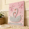DIY Pearl Painting Swan for Home Wall Decor with Frame(40*30cm)