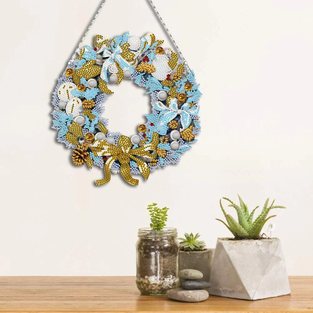 Special Shaped Crystal Painting Wreath Kit DIY Full Drill Garlan(Single Sided)