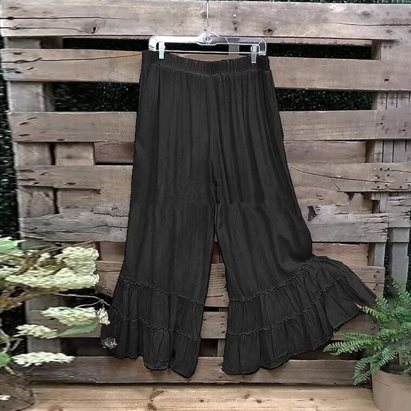 Comfy Elastic Waist Pleat Pants wearshes