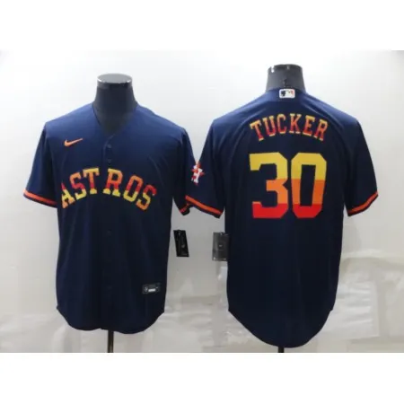 Men's Houston Astros #30 Kyle Tucker 2022 Navy Cool Base Stitched Jersey NE4M
