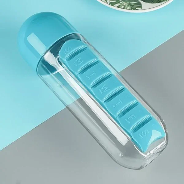 2 In 1 Pill Box Water Bottle