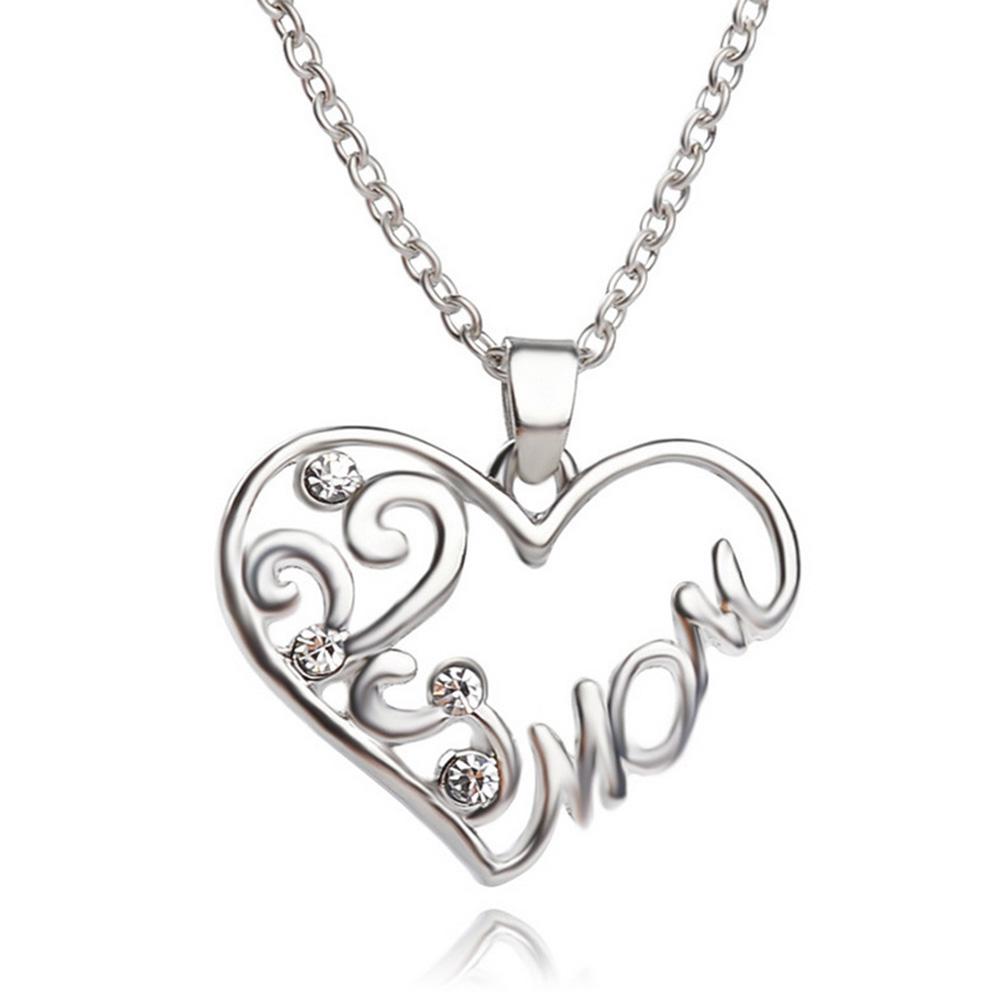 

Fashion Rhinestone Necklace Heart Shape Pendant Women Valentine Day Gift, 501 Original