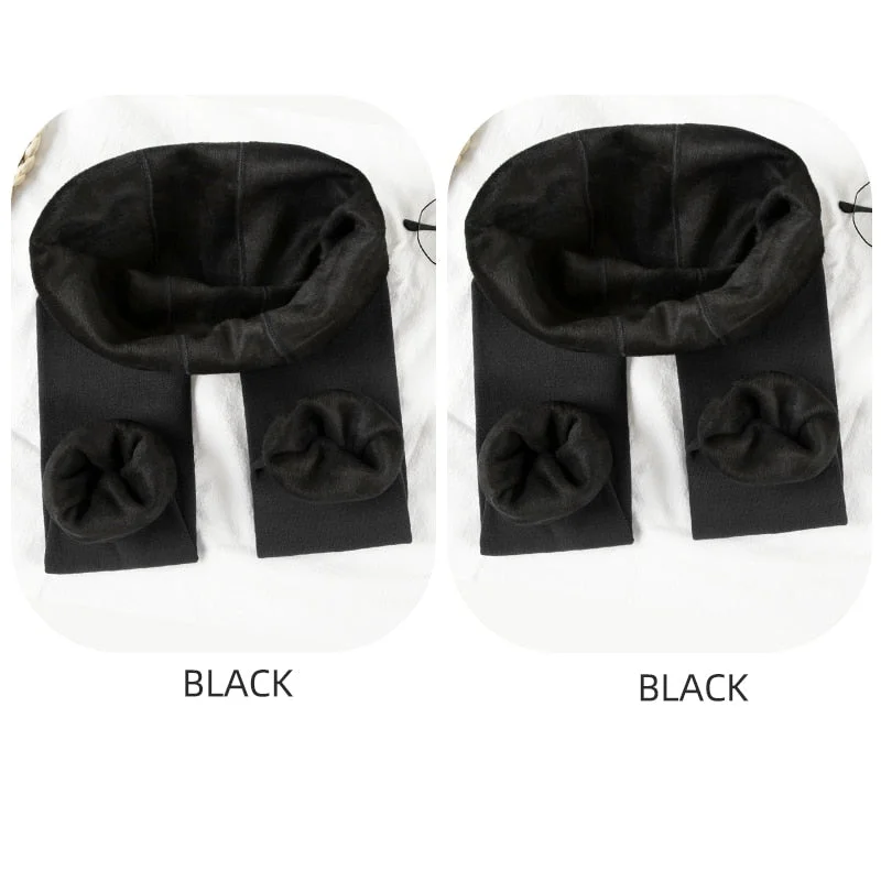 ATHVOTAR 2 Pcs Winter Warm Leggings Women Velvet Thick Leggings Push Up High Waist Skinny Thermal Leggings Women