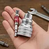 10mm-19mm Adjustable Universal Socket Wrench 3/8Inch Adapter Multi-Function Maintenance Socket Multi-Purpose Hexagonal Socket Ratchet Wrench for Torque Wrench & Power Drill