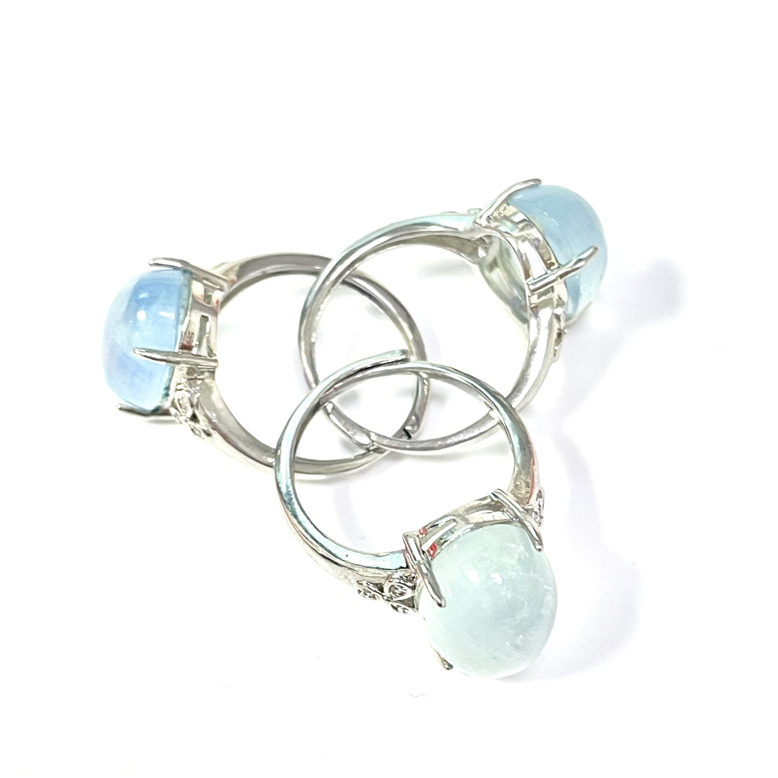 Aquamarine Adjustable Crystal Ring