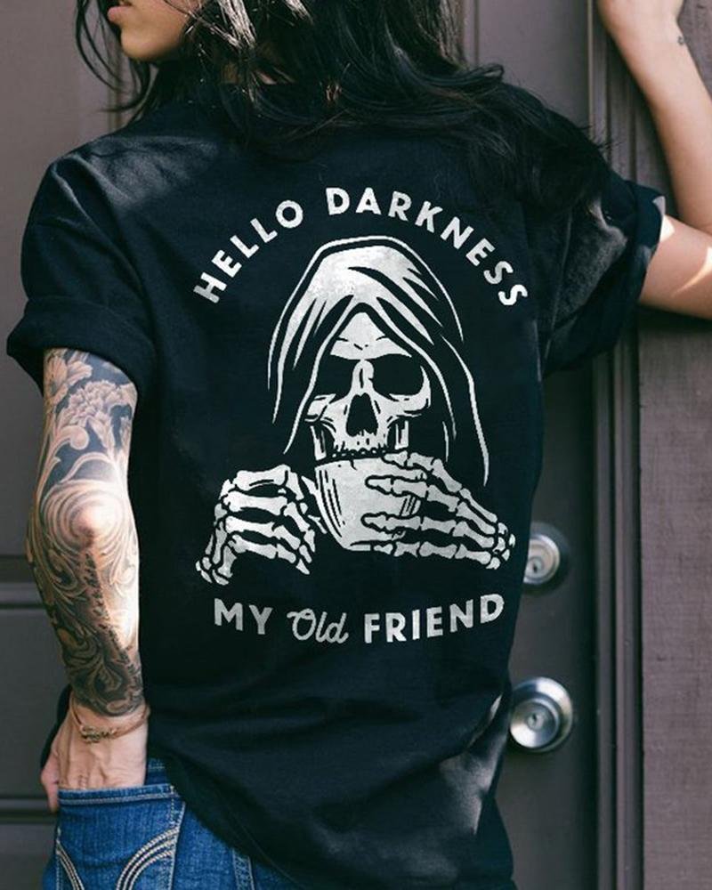 Women's Hello Darkness My Old Friend T shirt