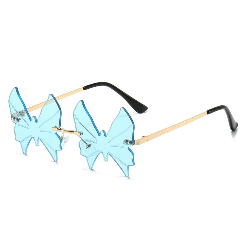 Hip-Hop Butterfly Pc Butterfly Frame Frameless Glasses