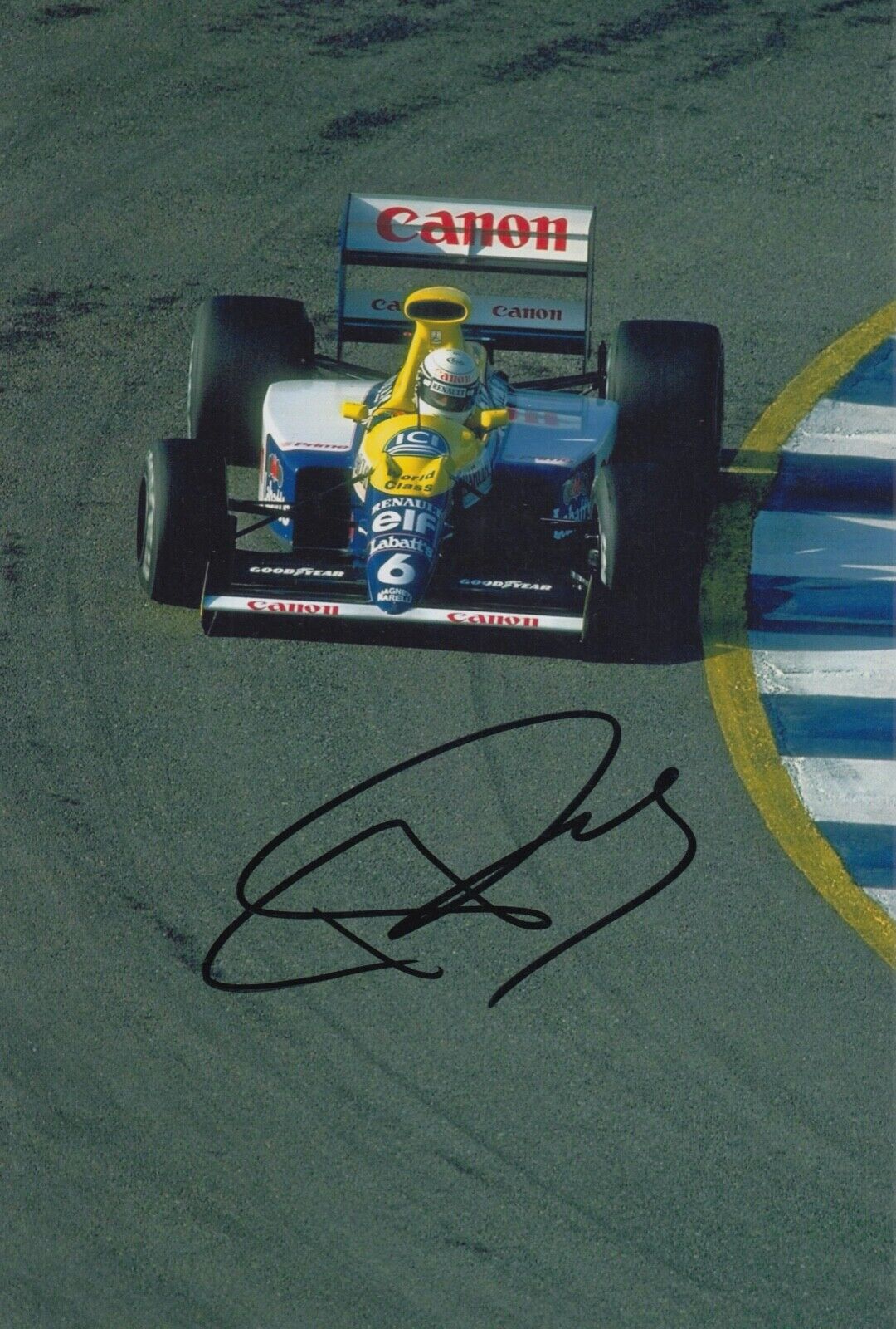 Riccardo Patrese Hand Signed 12x8 Photo Poster painting F1 Autograph Canon Williams 8