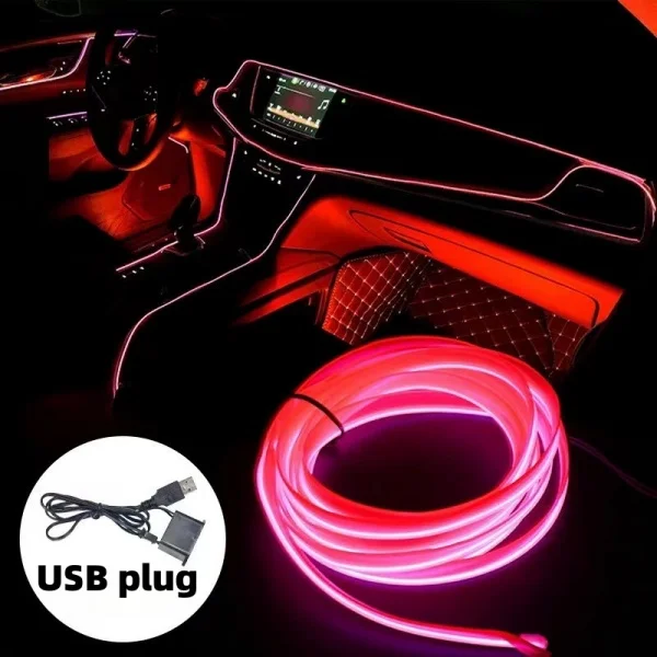 Car Atmosphere Light Atmosphere Cold Light Car Accessories Modification Free Wiring Light Belt