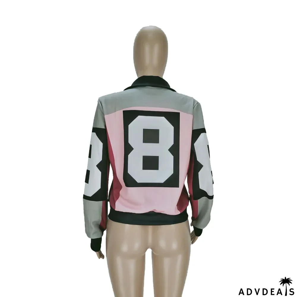 Winter Contrast Print Sporty Jacket