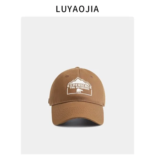 Baseball Cap Womens Japanese Style Soft Top Vintage Washed Cotton Embroidered Peaked CapCasual Exercise Couple Hat