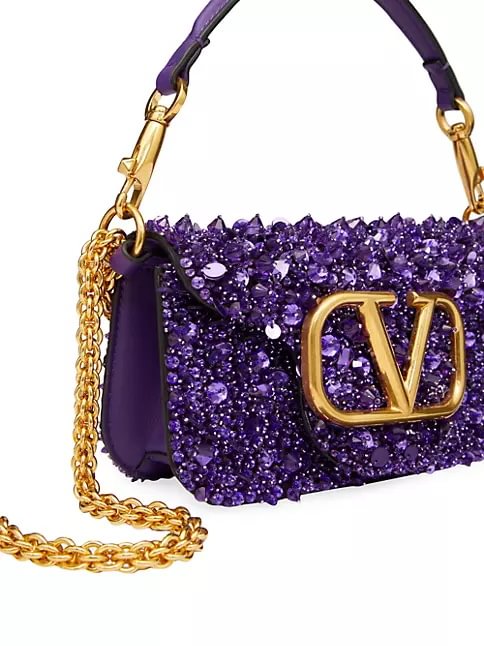 Valentino Garavani Small Loc&ograve; Shoulder Bag With 3D Embroidery