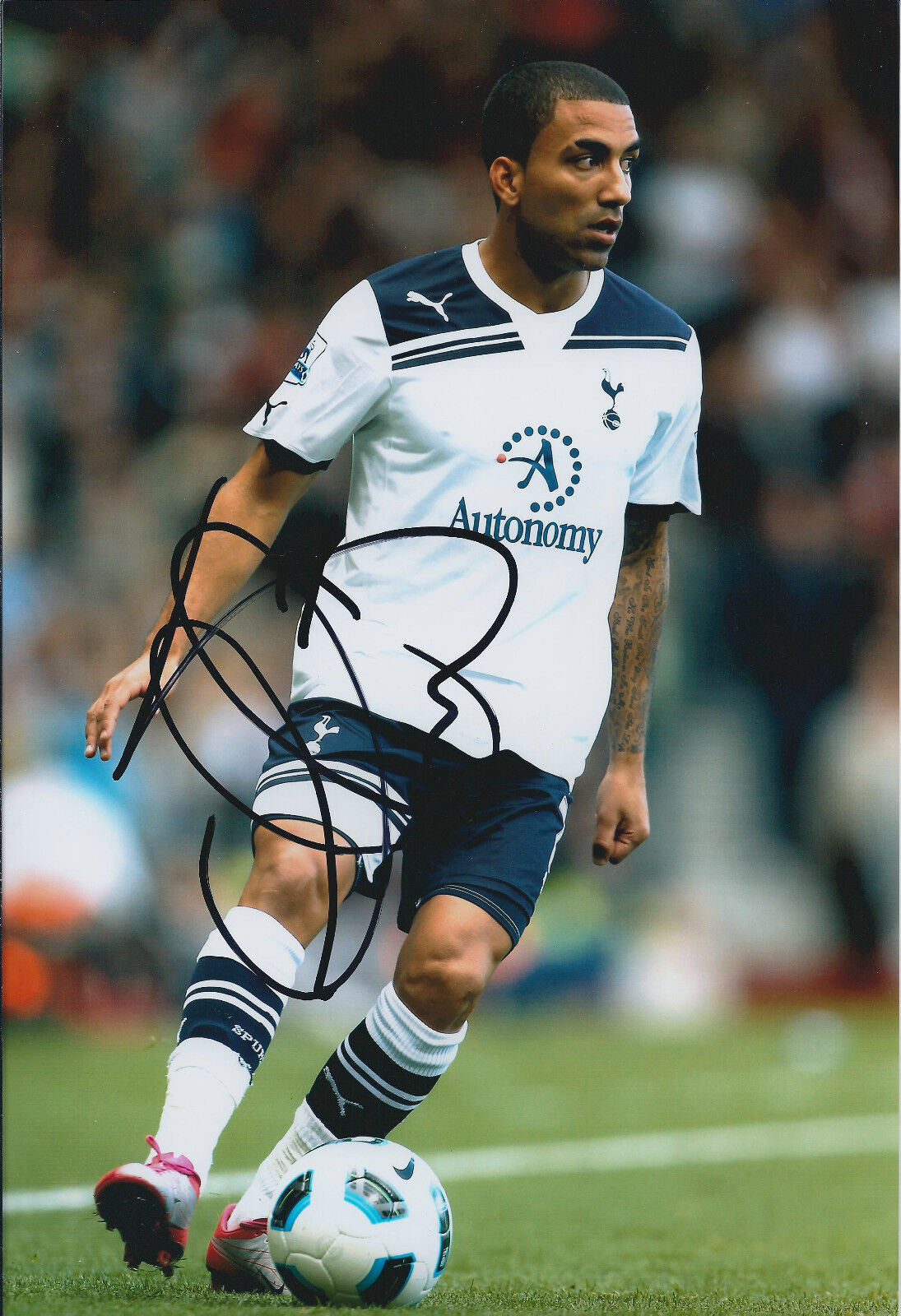 Aaron LENNON SIGNED Autograph 12x8 Photo Poster painting AFTAL COA Spurs GENUINE AUTHENTIC RARE