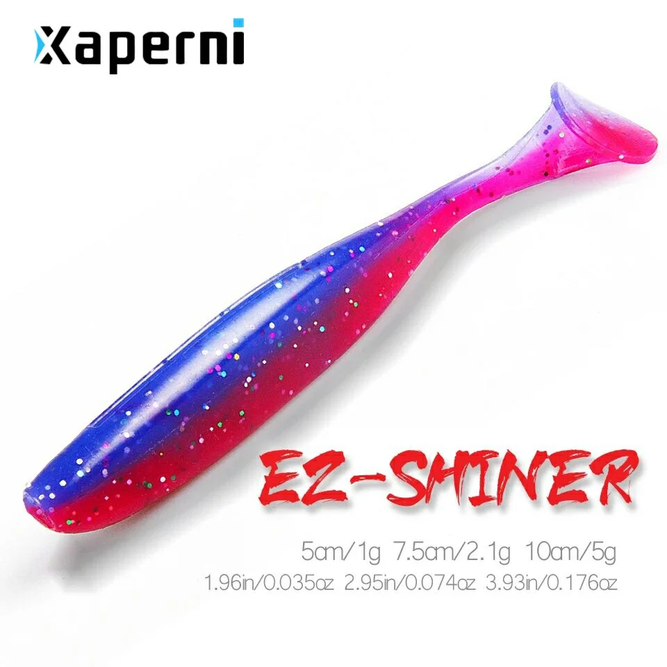 Xaperni Ez Shiner 5cm 7.5cm 10cm Wobblers for Hot Carp Fishing Soft Lures Silicone Artificial Double Color Baits