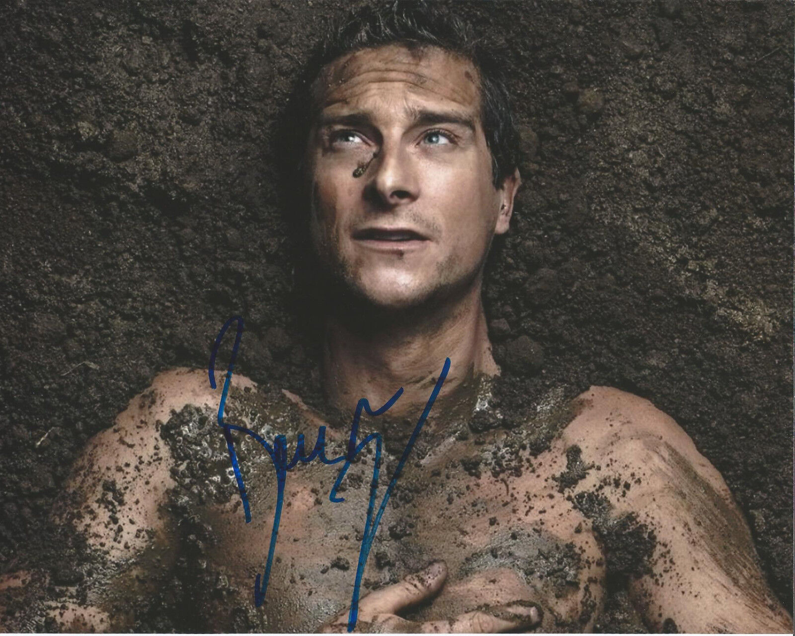 BEAR GRYLLS HAND SIGNED AUTHENTIC MAN VS WILD IN NATURE 8X10 Photo Poster painting D w/COA