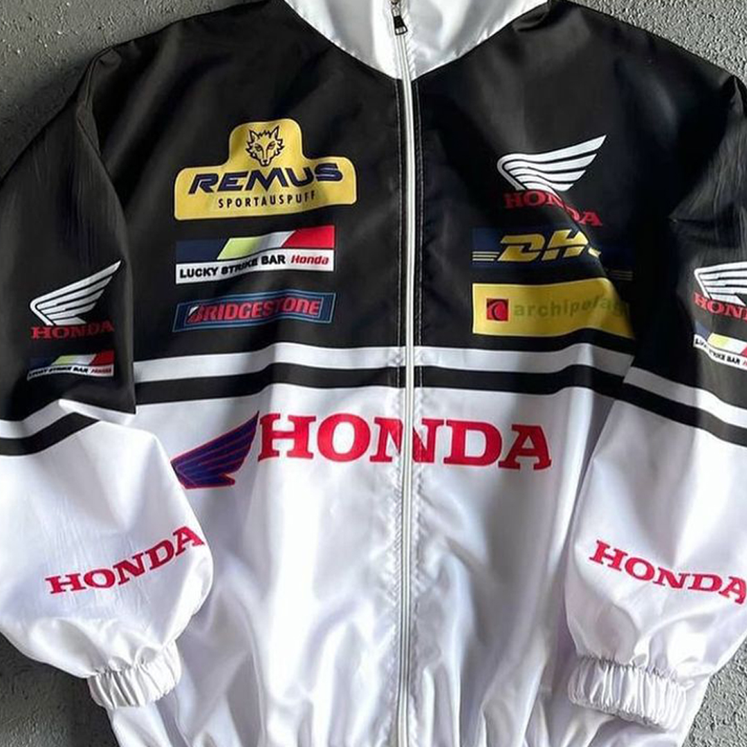 Unisex Classic Team Logo Retro Racing Jacket