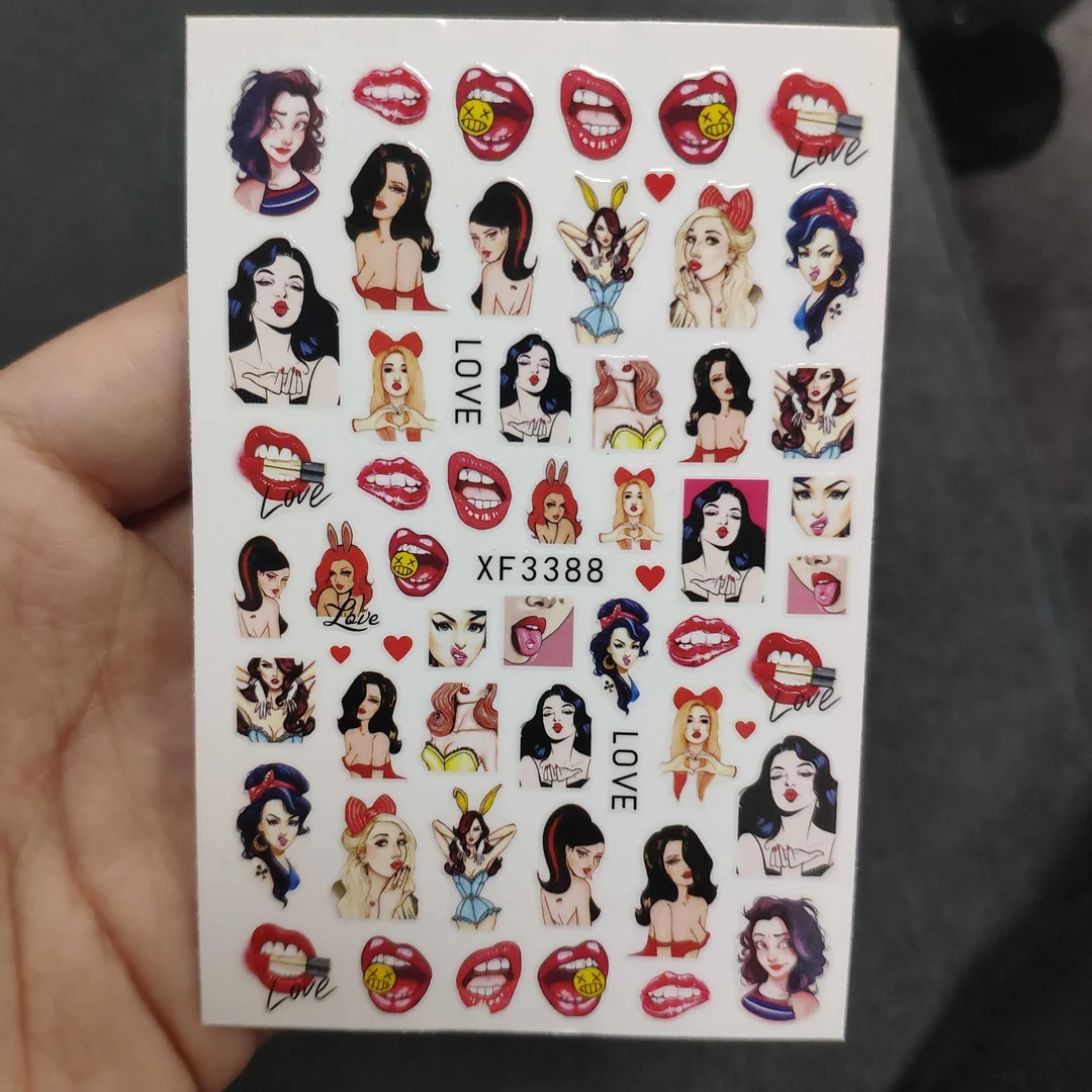 3D Chinese Red Black Dragon Manicure Decor Stickers Snake Nail Sticker DIY Self Adhesive Nail Decals Acrylic Nail Art Decoration-Nail Inspo