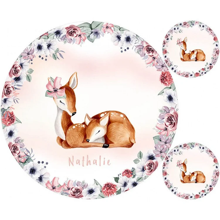 Personalized Animals Round Rug|R133